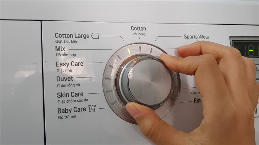 Cách chọn chế độ vắt của máy giặt LG cửa ngang