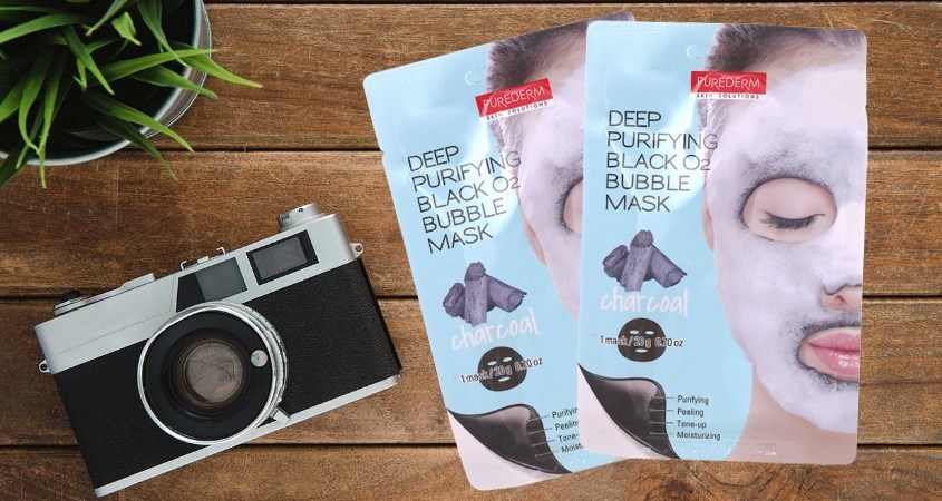 Mặt nạ giấy tinh chất Than hoạt tính làm sạch sâu, thải độc, sáng da Purederm 20g