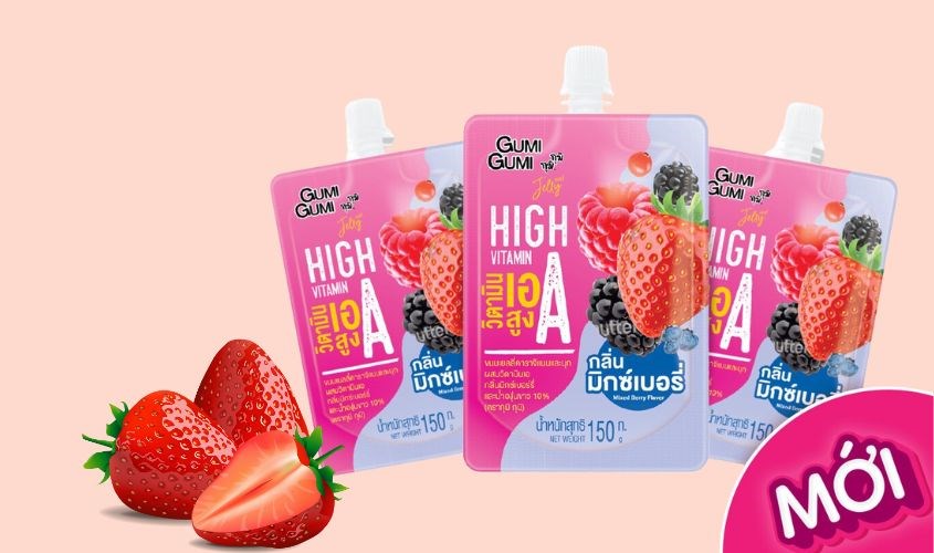 Nước ép trái cây Jelly Gumi Gumi vị mix quả mọng 150g