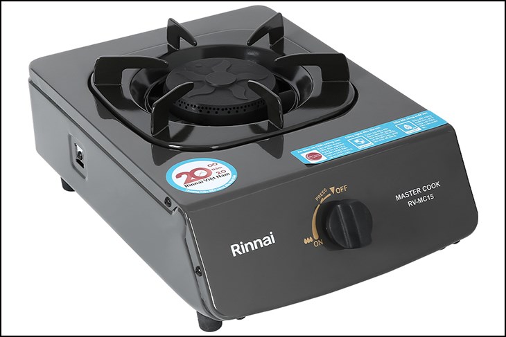 Bếp ga đơn Rinnai RV-MC15G có thiết kế nhỏ gọn, đơn giản
