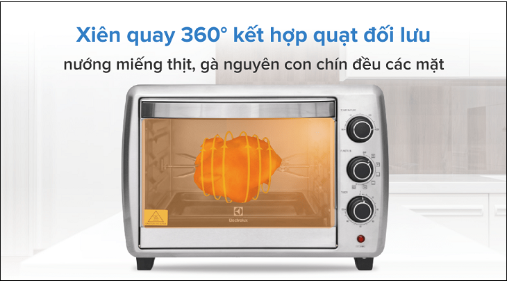 Lò nướng Kangaroo KG4001 40 lít có xiên quay 360 độ kết hợp quạt đối lưu