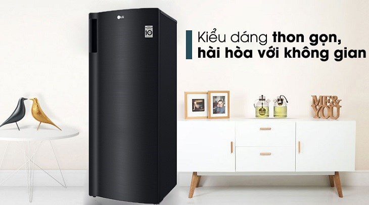 Tủ đông LG Inverter 165 lít GN-F304WB sở hữu thiết kế thon gọn, hài hòa với không gian