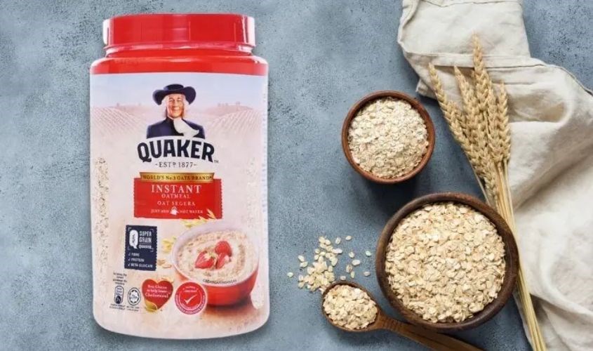 Yến mạch nguyên chất cán dẹt Quaker 600g