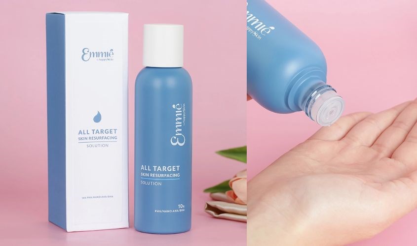 Dung dịch tẩy tế bào chết và cân bằng da mặt Emmié All Target 10% PHA/NANO AHA/BHA 160 ml