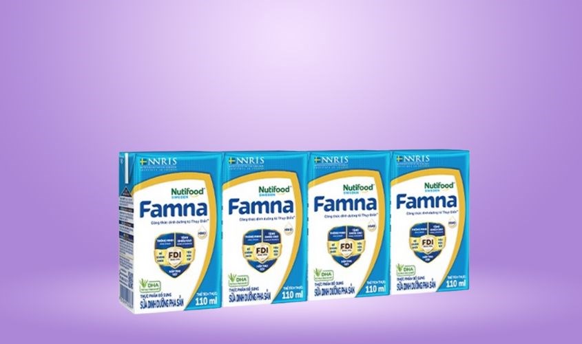 Lốc 4 hộp sữa pha sẵn Nutifood Famna 110 ml (từ 1 tuổi)
