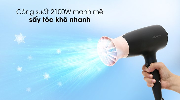 Máy sấy tóc 2100W Philips BHD350/10 đến từ thương hiệu Philips có độ bền cao