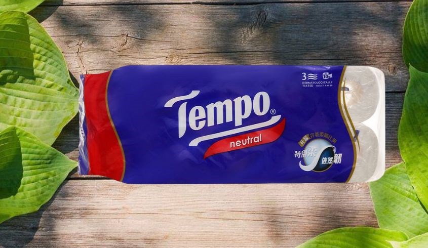 Lốc 10 cuộn giấy vệ sinh Tempo không mùi 3 lớp