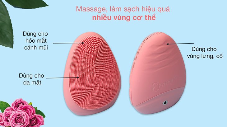 Máy rửa mặt và massage Emmié So Sweet được trang bị tính năng massage nâng cơ da