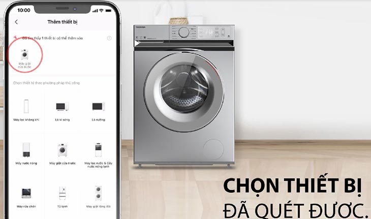 Chọn thiết bị đã quét được