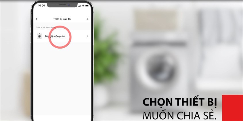 chọn thiết bị muốn chia sẻ