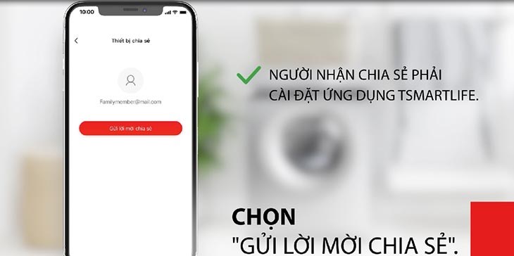 Gửi lời mời chia sẻ