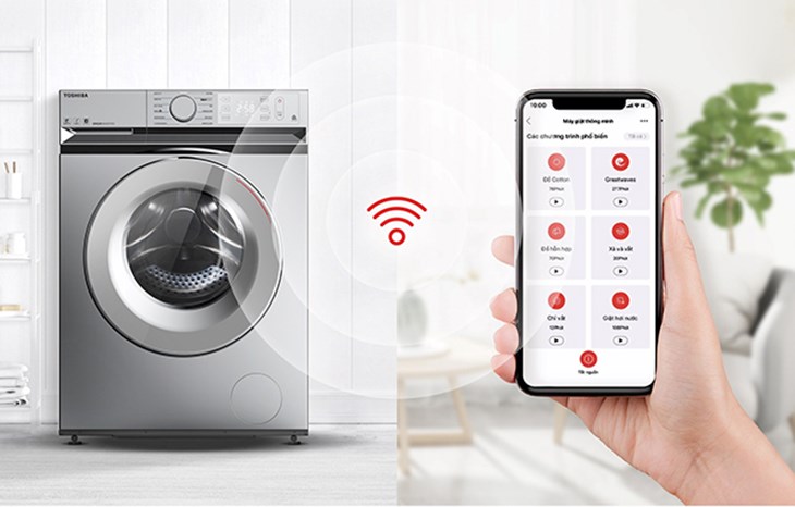 Điều khiển máy giặt Toshiba với ứng dụng TSmartLife trên điện thoại