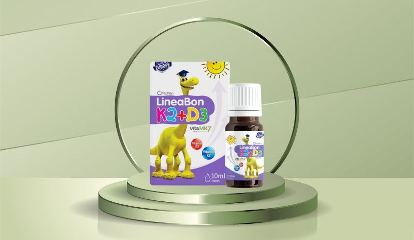 Siro LineaBon K2+D3 hỗ trợ trẻ hấp thu canxi 10 ml (từ 0 tháng)