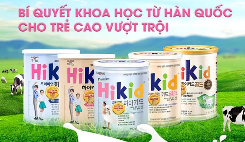 Sữa tăng chiều cao Hikid nổi tiếng trong thị trường hiện nay