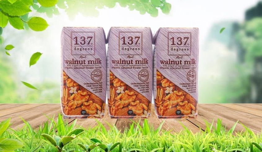 Lốc 3 hộp sữa đậu nành hạt óc chó truyền thống 137 Degrees 180 ml (từ 1 tuổi)