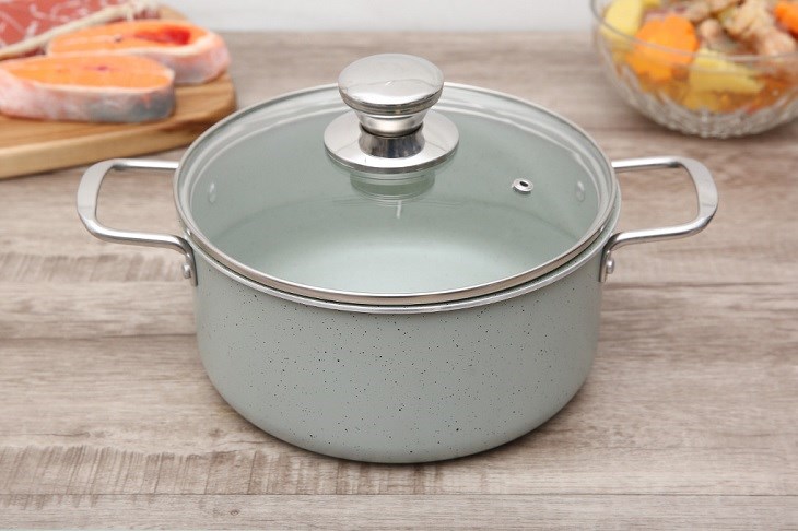 Nồi nhôm nắp kính 20 cm Delites NCDE007-20