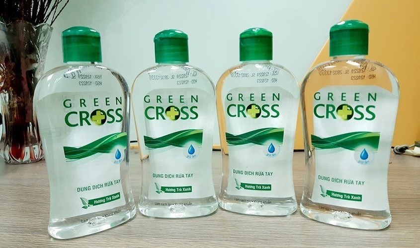 Nước rửa tay khô Green Cross hương trà xanh chai 250 ml Nước rửa tay khô Green Cross hương trà xanh chai 250 ml