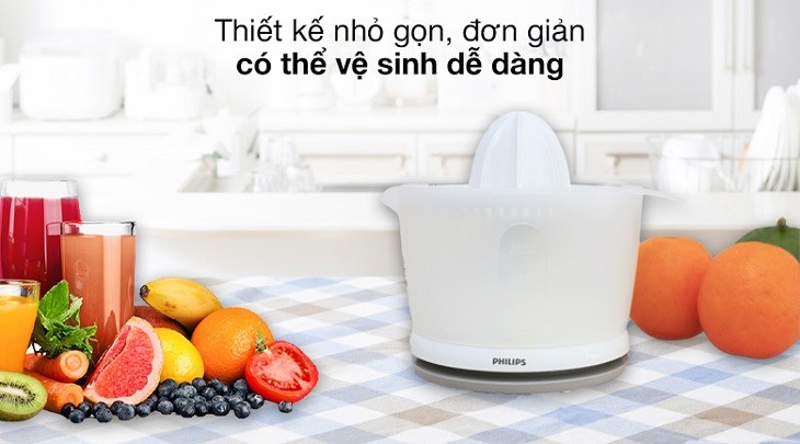 Máy vắt cam Philips 25W HR2738 thiết kế nhỏ gọn, đơn giản