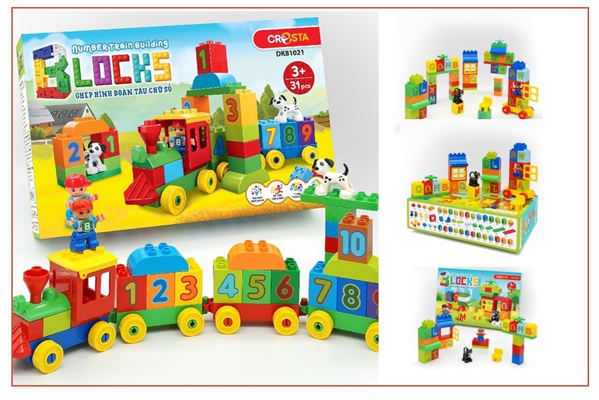 Đồ chơi lắp ráp đoàn tàu chữ số Duka là món đồ chơi cho bé trai cực kỳ phổ biến
