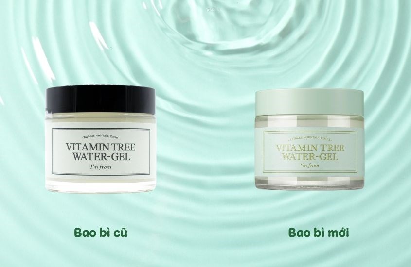 Bao bì mới và cũ của kem dưỡng ẩm làm sáng da dạng gel  I'm From Vitamin Tree 75g