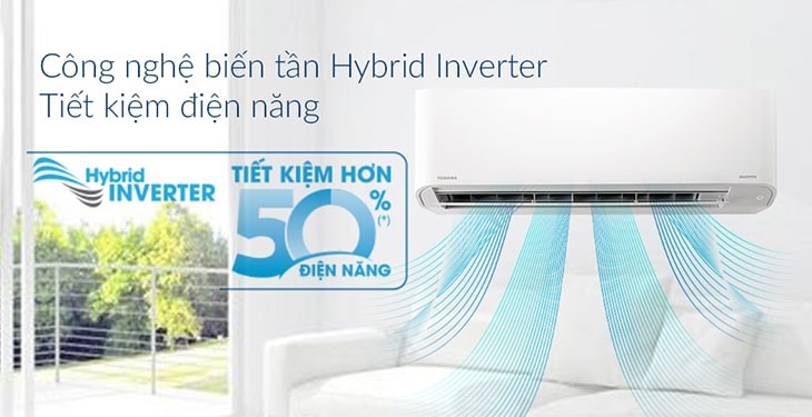 Công nghệ Hybrid Inverter có mặt trên dòng máy lạnh Máy lạnh Toshiba Inverter 1.5 HP RAS-H13C3KCVG-V.