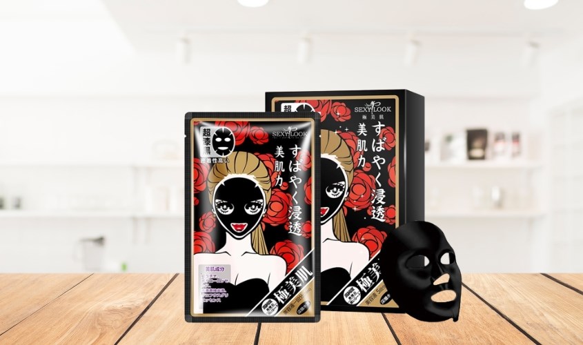 Mặt nạ đen Hoa Sơn Trà dưỡng da cấp ẩm SexyLook Intensive Moisturizing 28 ml (hộp 5 miếng)