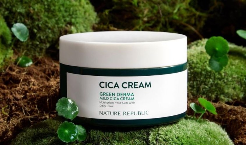 Kem dưỡng ẩm chiết xuất Rau Má và Keo Ong Nature Republic Green Derma Mild Cica 190 ml 
