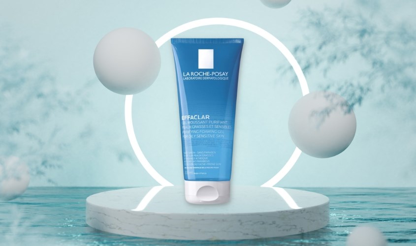 Gel rửa mặt làm dịu và giảm kích ứng cho da dầu mụn và da nhạy cảm La Roche-Posay Effaclar 50 ml