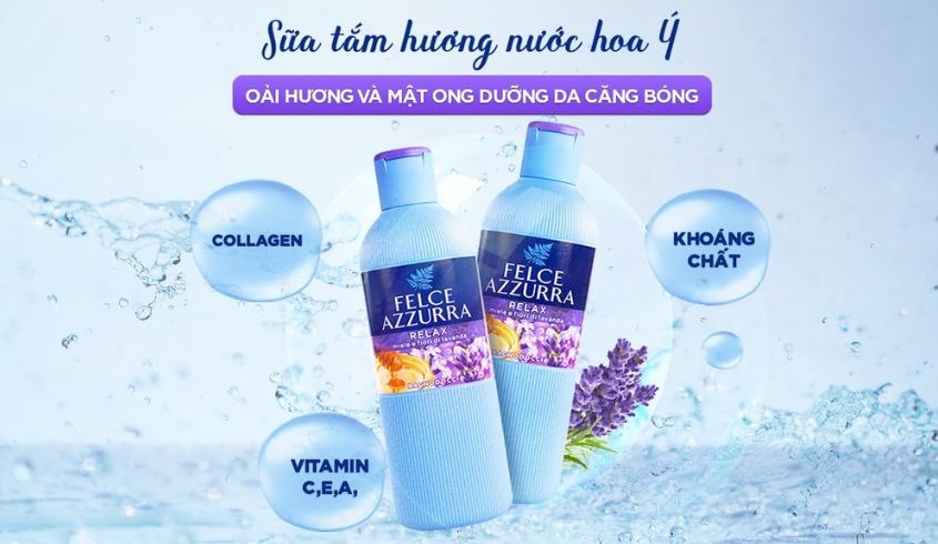 Sữa tắm Felce Azzurra có nhiều mùi hương thơm ngát