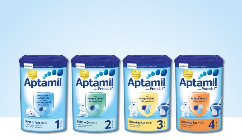Sữa Aptamil Pronutra giúp bé tăng chiều cao đồng đều