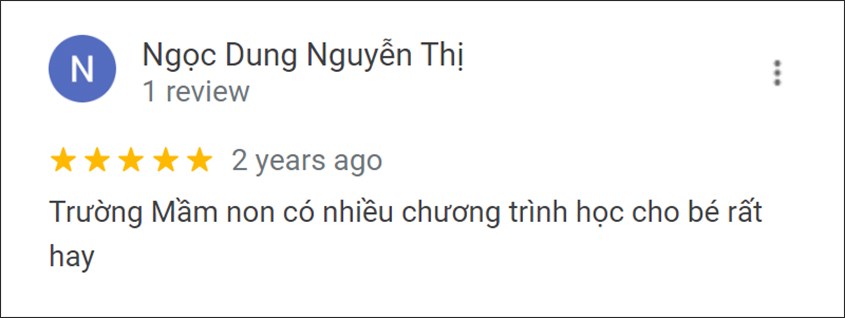 nhận xét của ba mẹ về trường mầm non EDC Academy