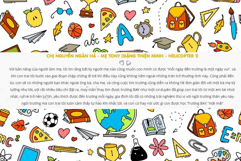 Đánh giá của mẹ bé Tony khi cho con theo học tại trường mầm non BAY