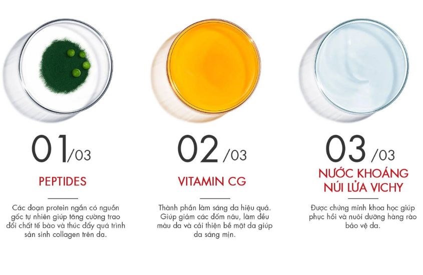 Kem dưỡng Vichy Liftactiv Collagen Specialist sở hữu bảng thành phần vô cùng sáng giá