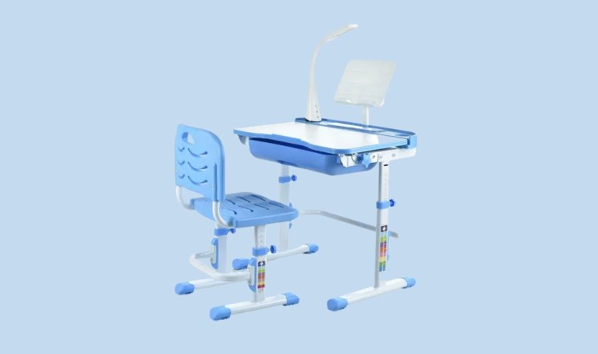 Bộ bàn ghế học sinh chống gù Kachi MK296 - Màu xanh (3 - 10 tuổi)