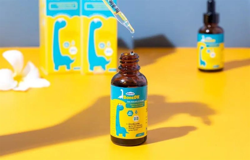 Siro Healthza BoneDK D3+K2 hỗ trợ hấp thu canxi 30 ml (từ 6 tháng)