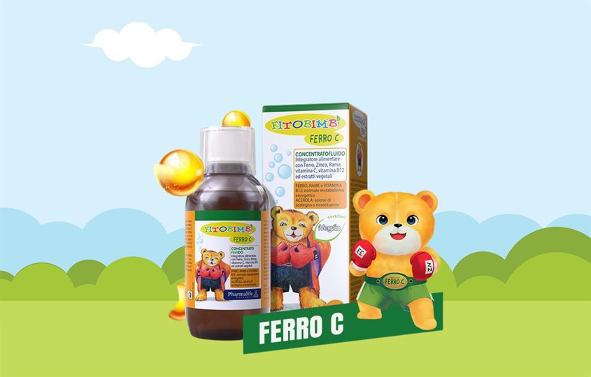 Siro Fitobimbi Ferro C bổ sung sắt, kẽm và vitamin C 200 ml (6 tháng - 12 tuổi)