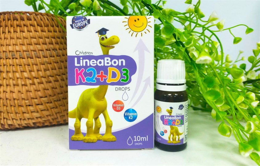 Siro LineaBon K2+D3 hỗ trợ trẻ hấp thu canxi 10 ml (từ 0 tháng)