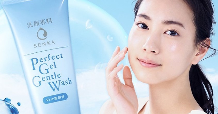 Gel rửa mặt dịu nhẹ cho da khô và da nhạy cảm Senka Perfect Gel Gentle Wash 100g