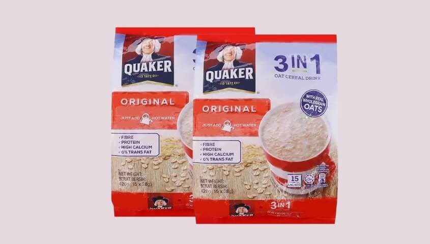 Yến mạch nguyên chất cán vỡ vị truyền thống Quaker 420g