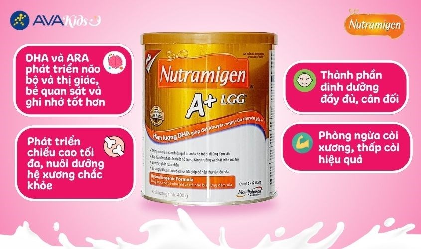 Sữa bột Enfa Nutramigen A+ LGG 400g (0 - 12 tháng) dành cho trẻ dị ứng đạm sữa bò