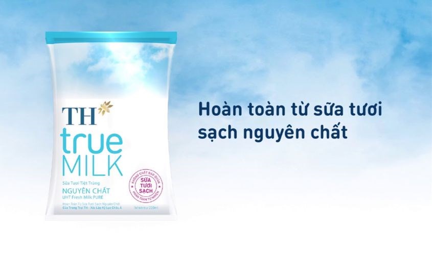 Sữa tươi TH true MILK không đường 220 ml