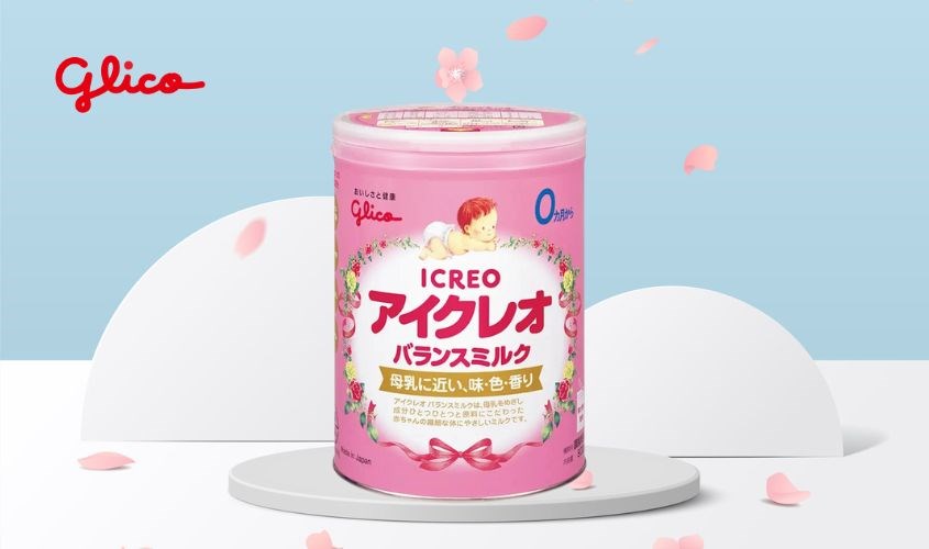 Sữa bột Glico Icreo số 0 vị nhạt thanh 800g (0 - 12 tháng)