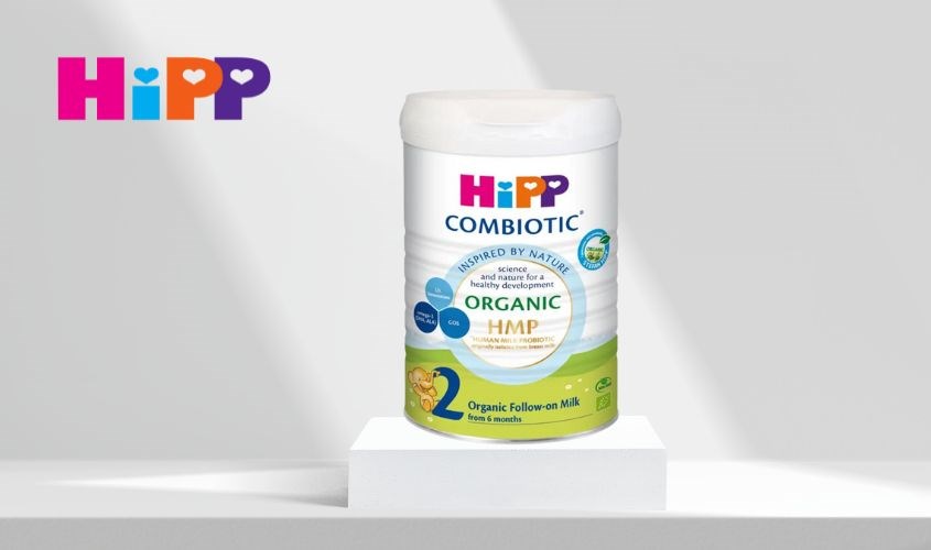 Sữa bột HiPP Organic Combiotic vị nhạt thanh số 2 800g (6 - 12 tháng)