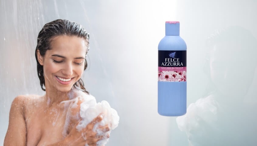 Sữa tắm nước hoa Felce Azzurra hương hoa anh đào 650 ml Sữa tắm nước hoa Felce Azzurra hương hoa anh đào 650 ml