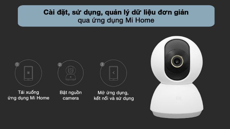 Điều khiển dễ dàng nhờ kết nối với điện thoại thông qua ứng dụng Mi Home.
