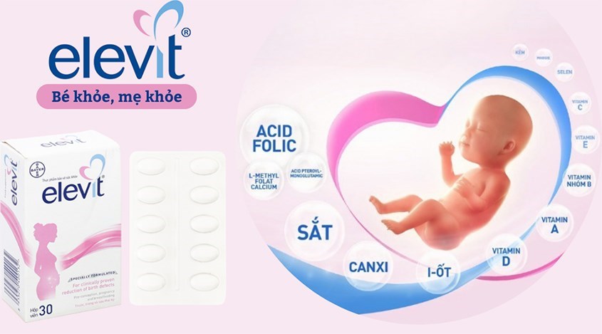 Viên uống Elevit bổ sung vitamin và khoáng chất 30 viên