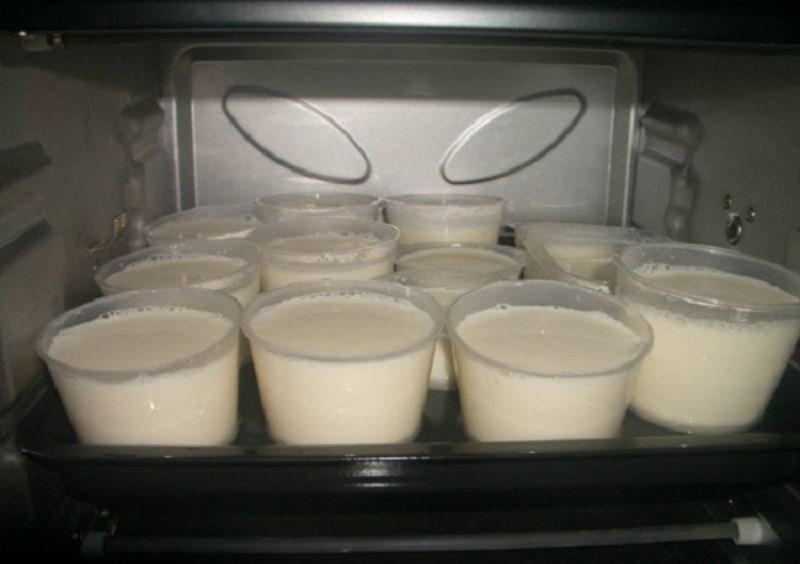 Ủ sữa chua trong lò từ 8 - 10 tiếng