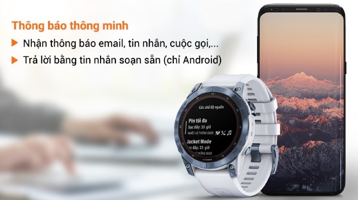 Đồng hồ thông minh Garmin Fenix 7 Sapphire 47mm Đen sở hữu ết nối không dây ổn định, mượt mà