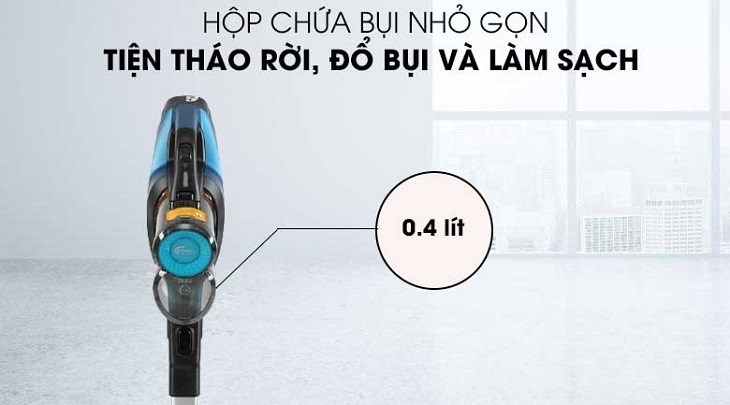 Máy hút bụi cầm tay Philips sở hữu hộp chứa bụi nhỏ gọn tiện lợi tháo rời