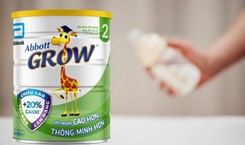 Sữa bột Abbott Grow số 2 hương vani 900g (6 - 12 tháng)